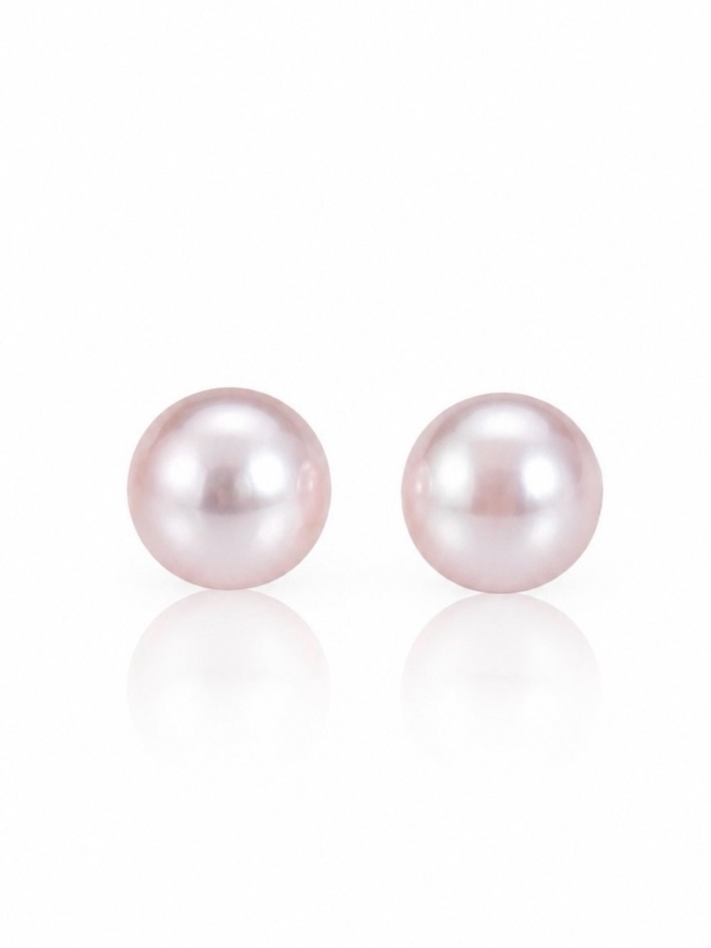 ⚜️ Elegant Soft Pink Pearl Stud Earrings